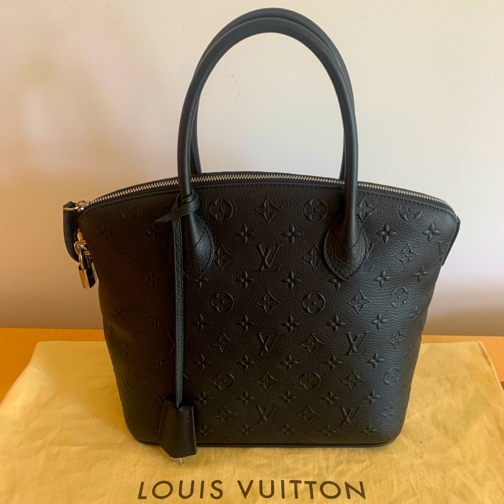 Louis Vuitton Black leather Monogram Lockit Handbag